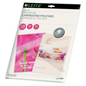 Set 25 folii pentru laminare Leitz Home Office, A4, 125 microni