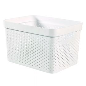 Coș de depozitare Curver Infinity Dots, 17 l, alb