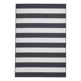 Covor alb/negru pentru exterior 230x160 cm Santa Monica - Think Rugs