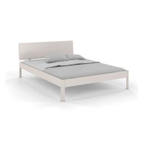 Pat 90x200 cm alb din lemn masiv de pin Ammer – Skandica