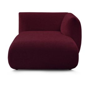 Modul pentru canapea burgundy cu tapițerie din catifea reiată (cu colțar pe partea dreaptă) Lecomte – Bobochic Paris