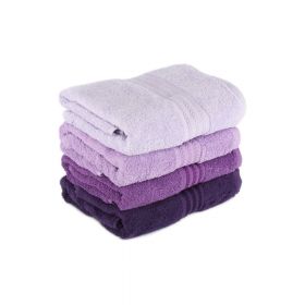 Set 4 prosoape baie Foutastic Violet, 70 x 140 cm, violet