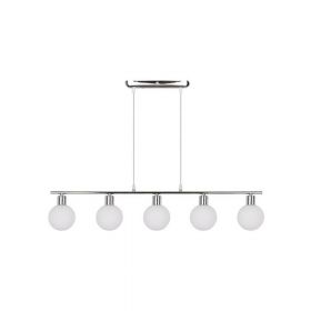 Lustră argintie cu abajur din sticlă 10x82 cm Oden – Candellux Lighting