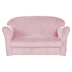 Canapea pentru copii roz-deschis cu tapițerie din catifea 78 cm Lil Sofa – Roba