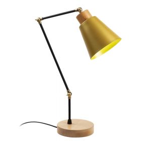 Veioză galbenă/neagră cu abajur din metal (înălțime 52 cm) Manavgat – Opviq lights