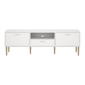 Comodă TV albă 177x57 cm Media – Tvilum