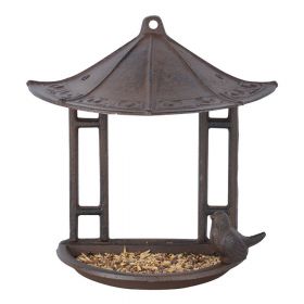 Hrănitoare semicirculară pentru păsări Esschert Design, înălțime 24,4 cm