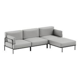 Canapea modulară de grădină gri deschis 234 cm Salve – Sit Sit