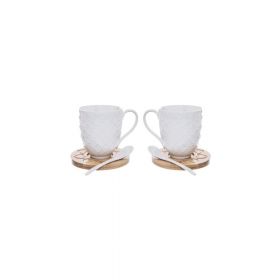 Set de 2 căni de porțelan 370 ml Whiteline - Orion