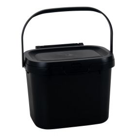 Recipient pentru deșeuri compostabile cu capac Addis, 24,5 x 18,5 x 19 cm, negru