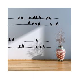 Set autocolante de perete Ambiance Starlings On Cable