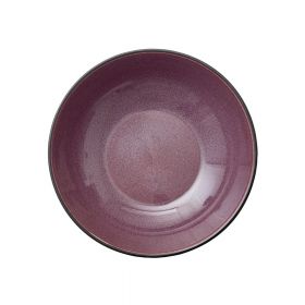 Bol servire din gresie Bitz Premium, ø 20 cm, violet-negru