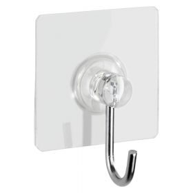 Set 4 cârlige de perete transparente Wenko Static-Loc® Square