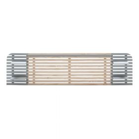 Tăblie de pat gri deschis/în culoare naturală din lemn masiv de pin 240x62 cm Dimas – Marckeric