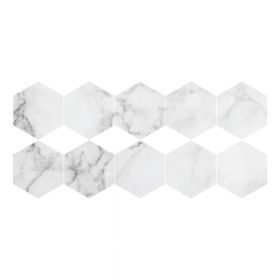 Set 10 autocolante impermeabile și anti-alunecare pentru podea Ambiance Hexagon