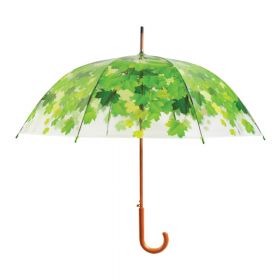 Umbrelă transparentă rezistentă la vânt Esschert Design Ambiance Birdcage Leaf, ⌀ 92,5 cm