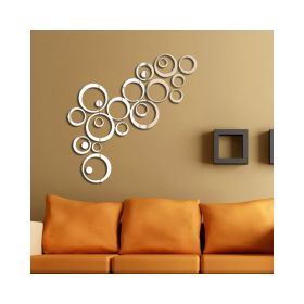 Autocolant de perete tip oglindă Ambiance Rings