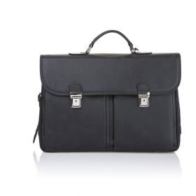 Servietă din piele pentru bărbați Ferruccio Laconi Brief, negru