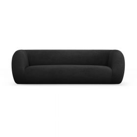 Canapea gri închis cu tapițerie din stofă bouclé 230 cm Essen – Cosmopolitan Design