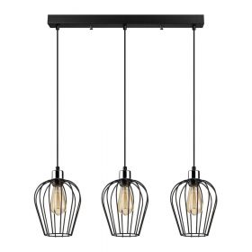 Lustră de 3 becuri Opviq lights Tel Long, negru