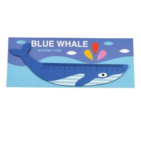 Riglă din lemn în formă de balenă Rex London Blue Whale