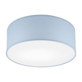 Plafonieră albastră cu abajur textil ø 35 cm Vivian – LAMKUR