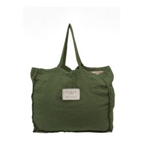 Geantă textilă Really Nice Things Green Moss, lățime 42 cm