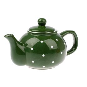 Ceainic din ceramică Dakls Dots, 1 l, verde
