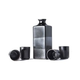 Set carafă cu 4 cești pentru sake MIJ Gunmetal