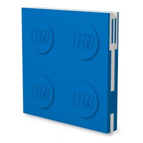 Caiet cu pix cu gel LEGO®, 15,9 x 15,9 cm, albastru