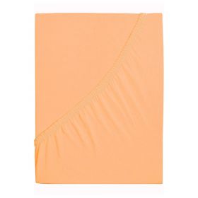 Cearceaf în culoarea somonului cu elastic 90x200 cm – B.E.S.