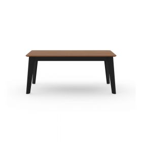 Masă de dining în culoare naturală extensibilă cu blat cu aspect de lemn de nuc 100x180 cm Shadow – TemaHome