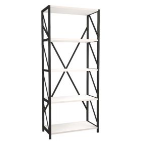 Etajeră alb și negru 64x150 cm Eser - Gauge Concept