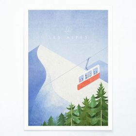 Poster Travelposter Les Alpes, 50 x 70 cm