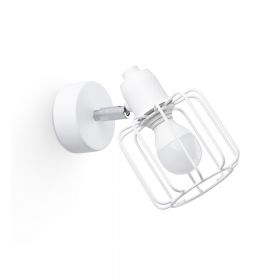 Aplică de perete albă ø 10 cm Salom – Nice Lamps