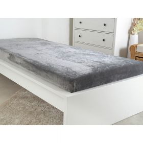 Cearceaf gri din microflanel 90x200 cm Exclusive – B.E.S.