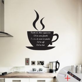 Set autocolant tip tăbliță de scris și marker Ambience Coffee