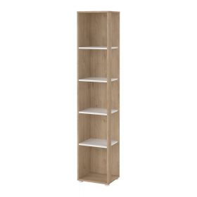 Bibliotecă albă/cu aspect de lemn de stejar 41x205 cm Sign – Tvilum