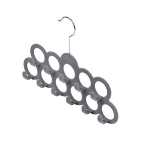 Umeraș pentru eșarfe Domopak Velvet Hangers, gri