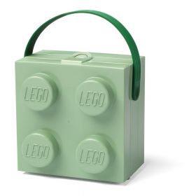 Cutie depozitare LEGO cu mâner, verde