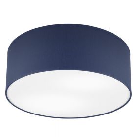 Plafonieră albastru-închis cu abajur textil ø 35 cm Vivian – LAMKUR