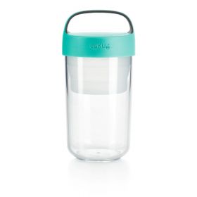 Recipient cu capac turcoaz pentru supă Lékué To Go, 600 ml