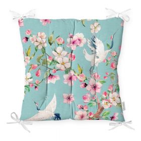 Pernă pentru scaun Minimalist Cushion Covers Flowers and Bird, 40 x 40 cm