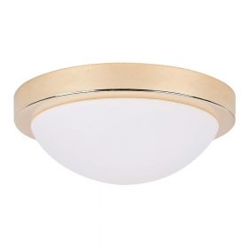 Plafonieră aurie cu abajur din sticlă ø 28 cm Roda – Candellux Lighting