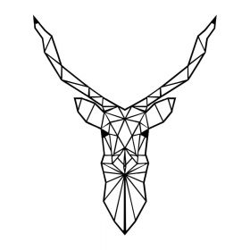 Decorațiune din metal pentru perete Deer, 60 x 50 cm