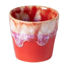 Ceașcă pentru espresso din gresie ceramică Costa Nova, 90 ml, roșu - alb
