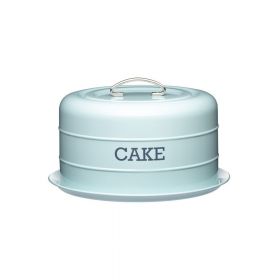 Cutie metalică pentru prăjituri Kitchen Craft Nostalgia, ⌀ 28,5 cm, albastru