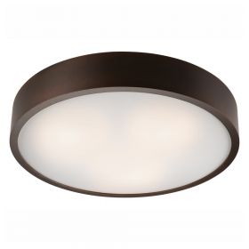 Plafonieră maro închis cu abajur din sticlă ø 47 cm Eveline – LAMKUR