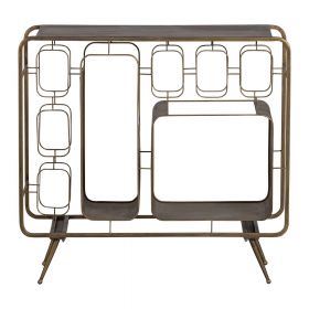 Dulap vinotecă alămiu din metal număr sticle 6, 87x80.5 cm Capo - BePureHome