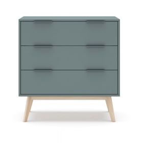 Comodă joasă verde cenușiu 80x83 cm Pisco – Marckeric